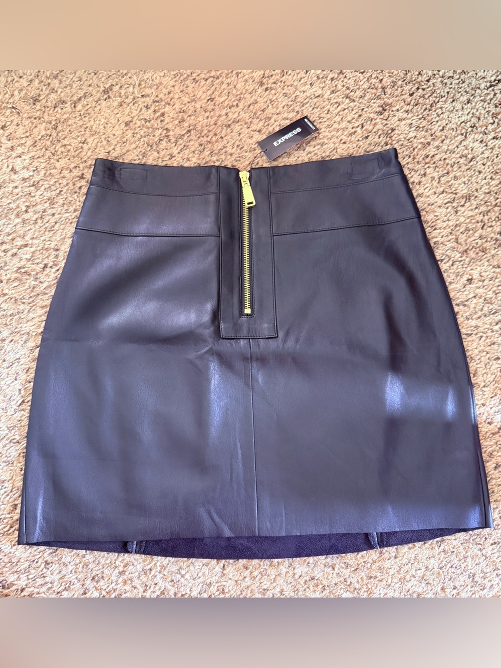 NWT Express leather mini skirt